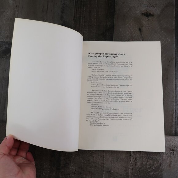 Taming the Paper Tiger: Organizing the Paper in Your Life Barbara Hemphill PB - Picture 5 of 6